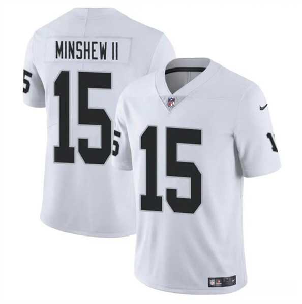 Men & Women & Youth Las Vegas Raiders #15 Gardner Minshew II White Vapor Football Stitched Jersey->las vegas raiders->NFL Jersey